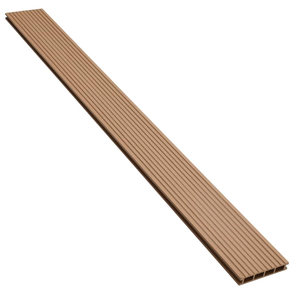 WPC Hollow Decking Boards with Accessories 30 m² 4 m Teak